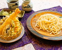 水沢海老天<br>ざるうどん