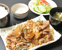 信州米豚生姜焼定食