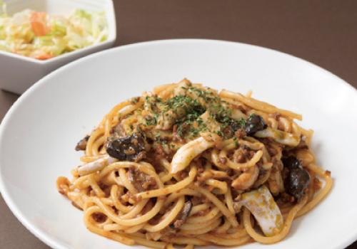 信州牛ときのこのミートスパゲティ