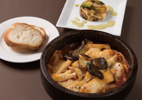 信州きのこの石焼スープパスタセット