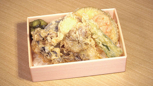 夏の野菜天丼弁当