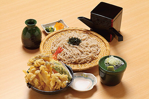 手打ちきのこ天ざるそば