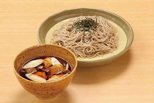 鶏肉と信州きのこの「つけ蕎麦」