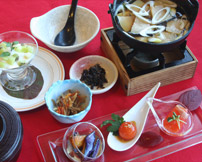 やわらかミンク鯨の鍋御膳