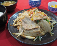 妻有ポークの野菜炒め定食
