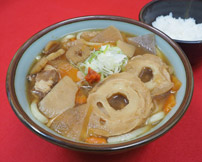 ぜにふ入り豚汁うどんごはんセット