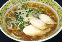 越の鶏の生姜醤油ラーメン
