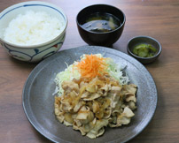大盛りすりおろし生姜焼き定食
