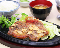 郡司豚のスタミナポークソテー定食