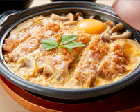 月見煮カツ定食