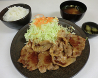 ヤシオポーク生姜焼き定食