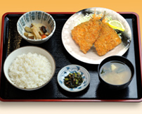 アジフライ定食