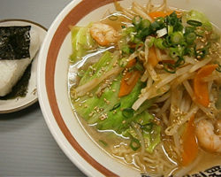 春キャベツラーメン おにぎりセット