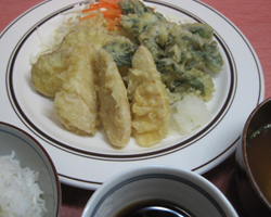 たらの芽と筍の春の天婦羅定食