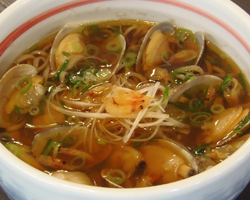 桜えび香るあさりそば・うどん