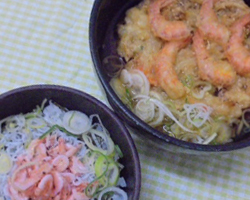 かき揚げそばとミニ桜えび丼セット