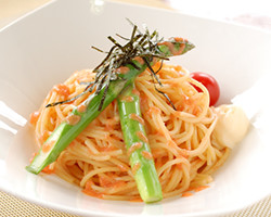 春の明太子パスタ