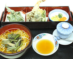 白石うーめん<br>春の山菜づくしセット