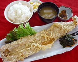 煮あなご一本揚げ定食