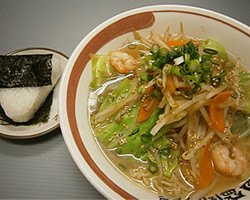 旬野菜塩ラーメンおにぎりセット