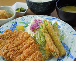 春の白金豚ロースカツ定食<br>～おろしポン酢でさっぱりと～