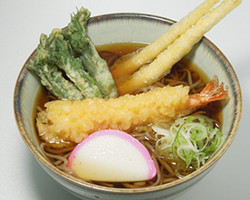 春のえび天そば