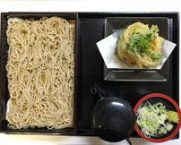 春野菜のかき揚げせいろ蕎麦