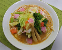 春野菜と細竹の仙台味噌ラーメン