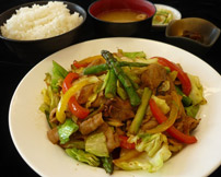 彩り野菜炒め定食