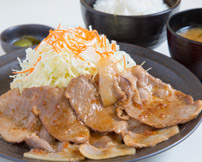 ヤシオポーク生姜焼き定食