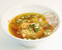 邪～めん<br>～佐野ラーメン　スモークベーコンのペペロンチーノ風　コンソメスープ仕立～