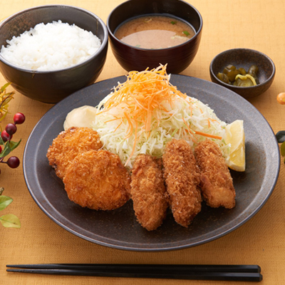 カキフライミックス定食