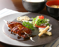 白金豚の和風シチュー定食