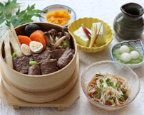 福島牛わっぱ飯と白石うーめん