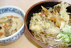ふるさと舞茸ごぼう天そばセット