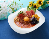 夏野菜たっぷり冷やし担々麺