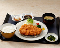 群馬県産ロースカツ膳、コーヒー付き