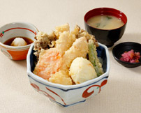 赤城どりと妙義山舞茸天丼