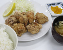 鶏竜田揚げ定食