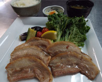 姫豚バラ肉定食