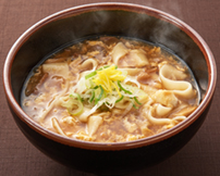 ひもかわ柚子きのこうどん