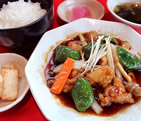福味鶏の甘酢あんかけ定食