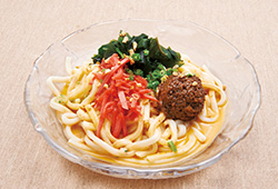 冷やしピーナッツ肉みそうどん