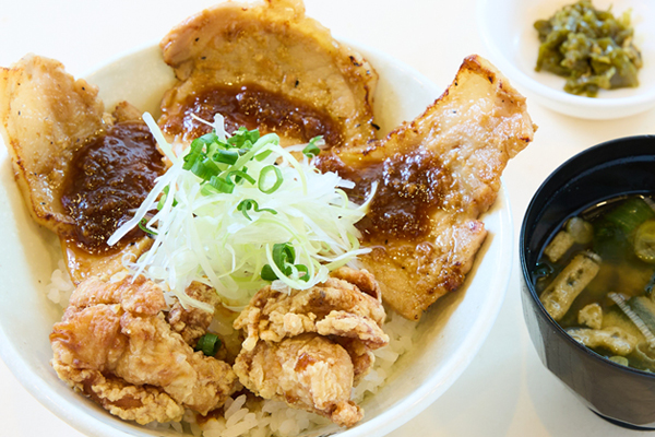 群馬県産のみそ豚＆鶏からあげ丼のイメージ画像