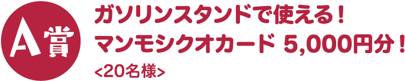 マンモシクオカード 5,000円分!