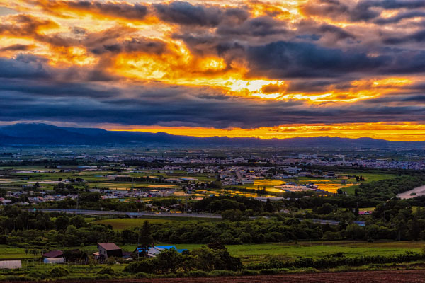 夕暮れを横切って